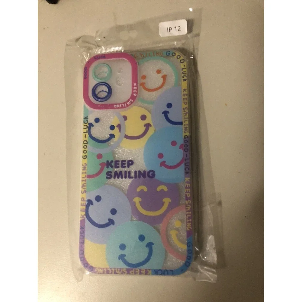 iPhone 12 Protective Back Silicone Case Keep Smiling-Good Luck
